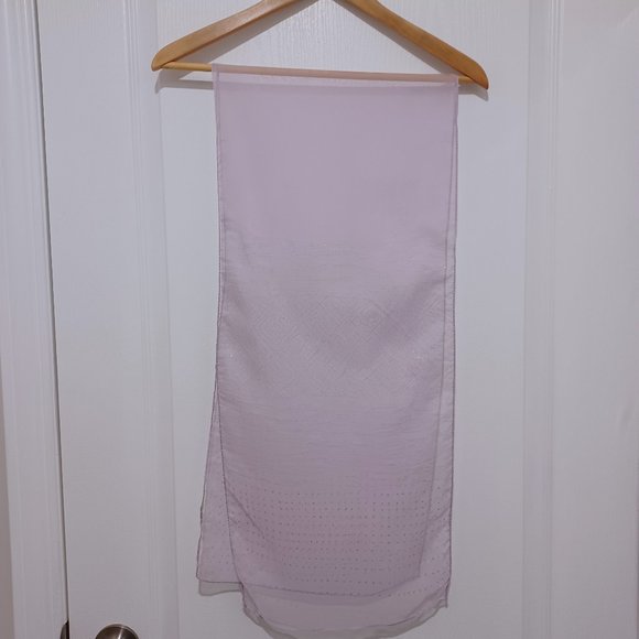 Vintage Scarf - Purple with silver sparkle pattern - Picture 6 of 6